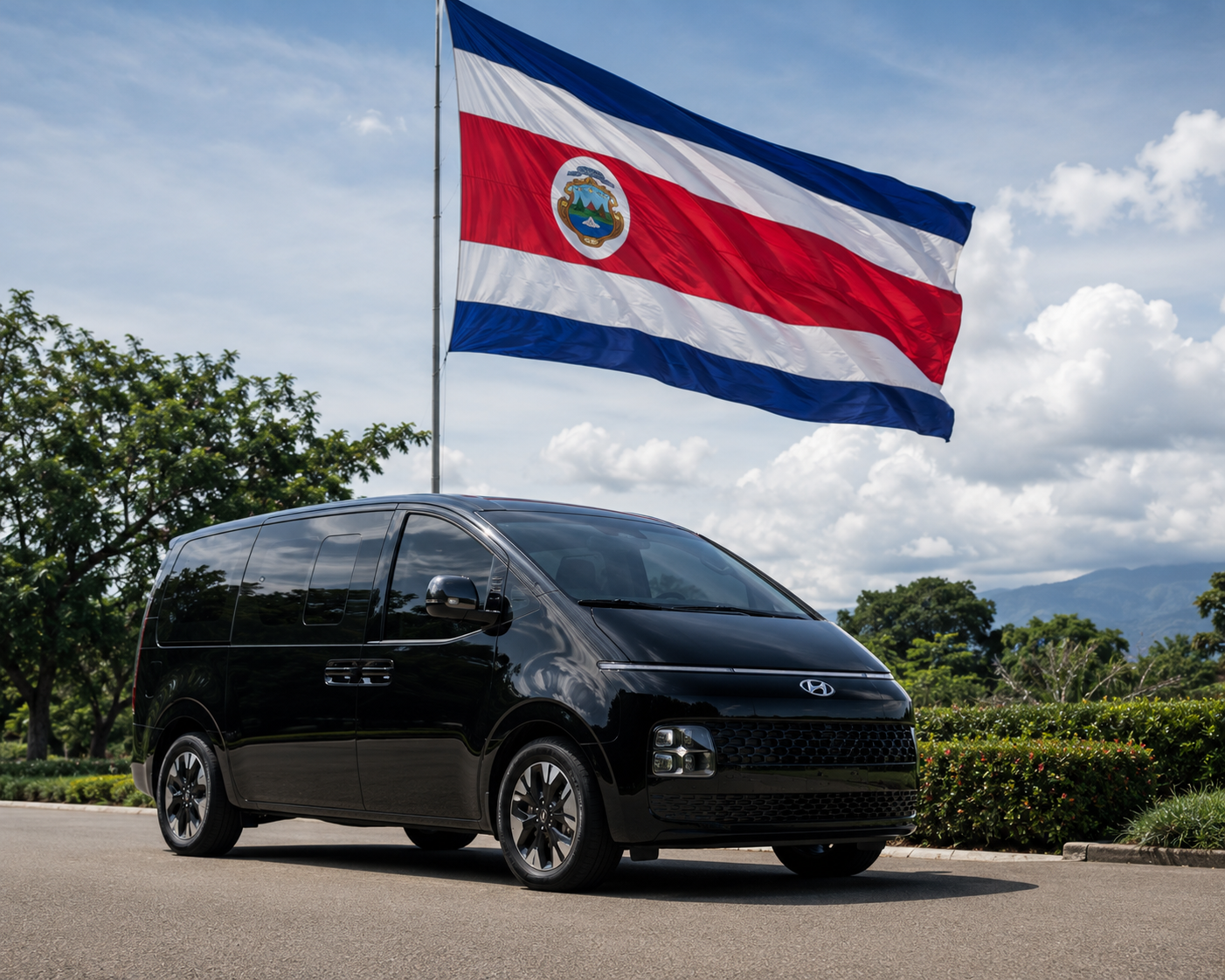 Costa Rican Black Car CR team representing local luxury transportation service